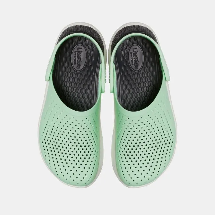 כפכף בטכנולוגיית לייט-רייד בצבע ירקרק/לבן Crocs 204592-3TP-M8W10 LiteRide Clog,