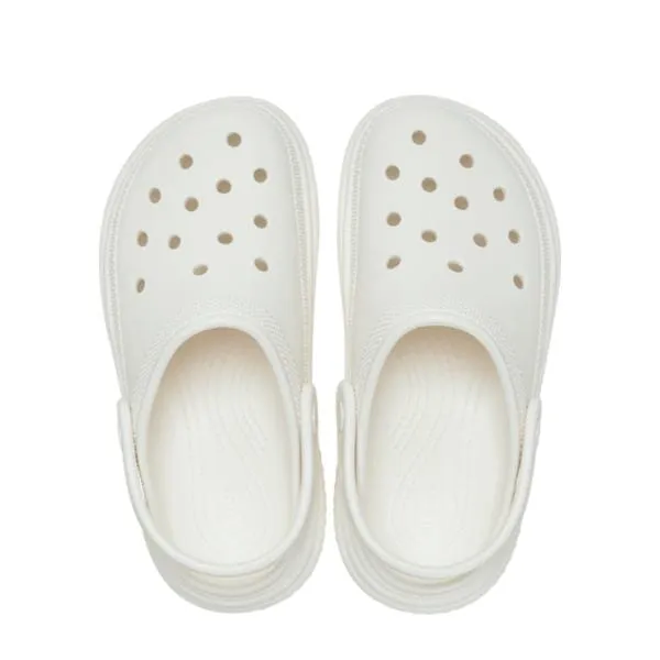 כפכפי קרוס פלטפורמה לנשים Crocs Stomp Clog-Chalky white 209347-0WV