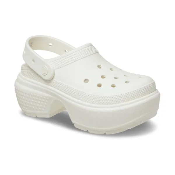 כפכפי קרוס פלטפורמה לנשים Crocs Stomp Clog-Chalky white 209347-0WV