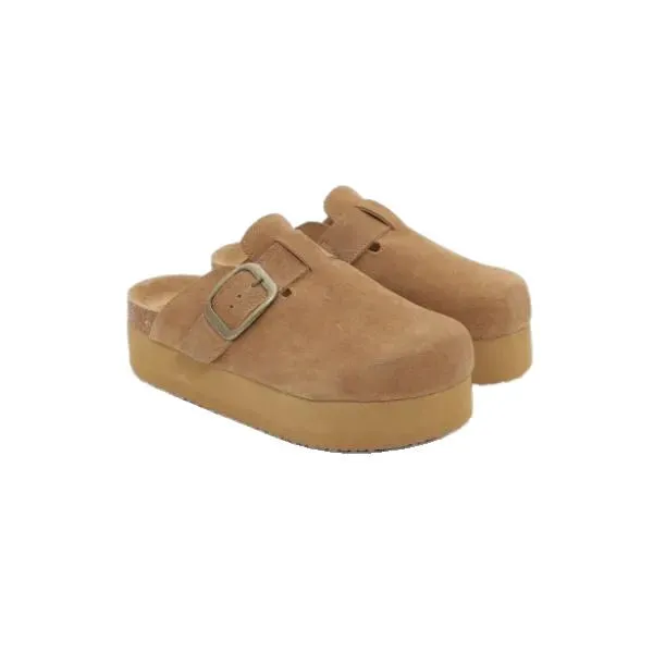 פכף פלטפורמה אוסקרס לנשים בצבע קאמל Oscar OSC024-CAM Dolev platform flip-flop Camel