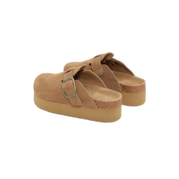 פכף פלטפורמה אוסקרס לנשים בצבע קאמל Oscar OSC024-CAM Dolev platform flip-flop Camel