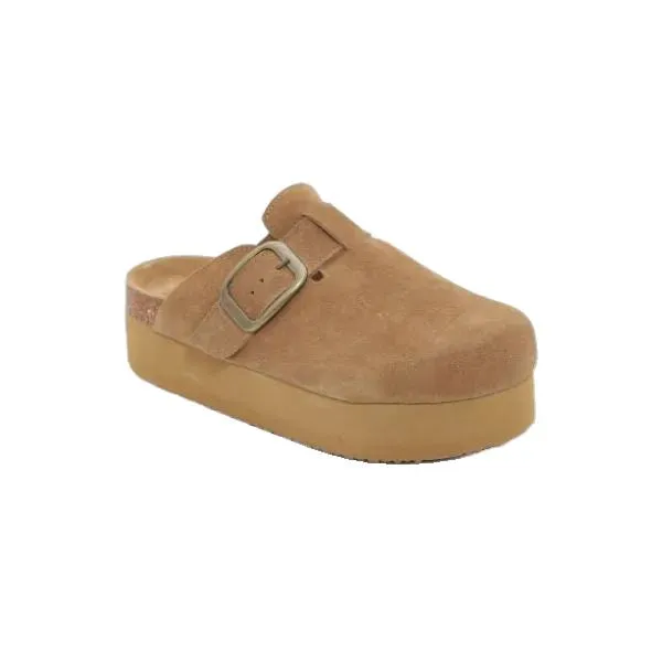פכף פלטפורמה אוסקרס לנשים בצבע קאמל Oscar OSC024-CAM Dolev platform flip-flop Camel