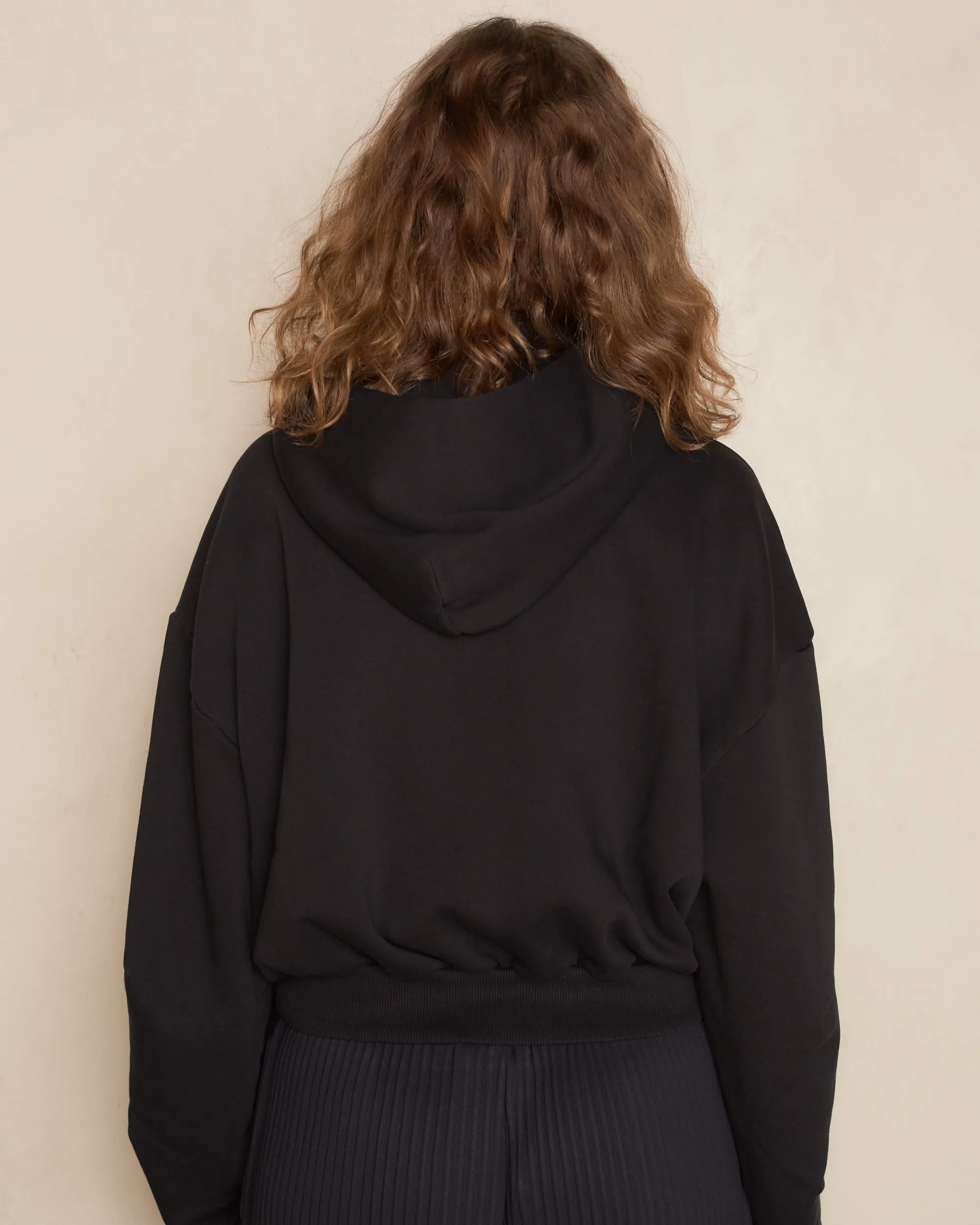 Black Brushed Jersey Sweatshirt