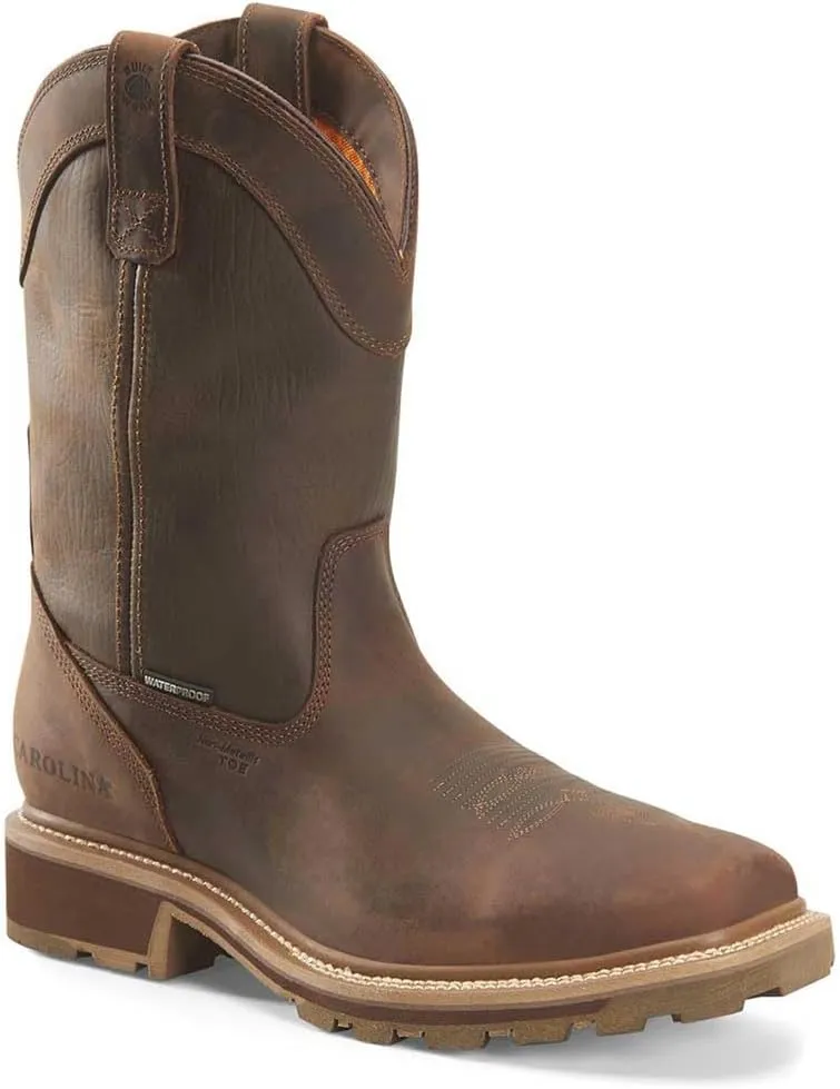 Boots Girder 11" Composite Toe Waterproof for Men - Durable Leather Work Boot with Slip Resistant Outsole, Dark Brown - 9.5 D