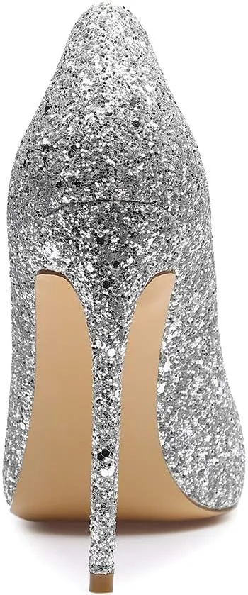 Castamere Women's High Heels Slip-On Pumps Pointy-Toe Elegant Stilettos Wedding Party Sexy Heel Shoes 12CM Heels Pump