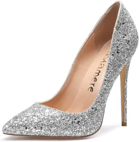 Castamere Women's High Heels Slip-On Pumps Pointy-Toe Elegant Stilettos Wedding Party Sexy Heel Shoes 12CM Heels Pump