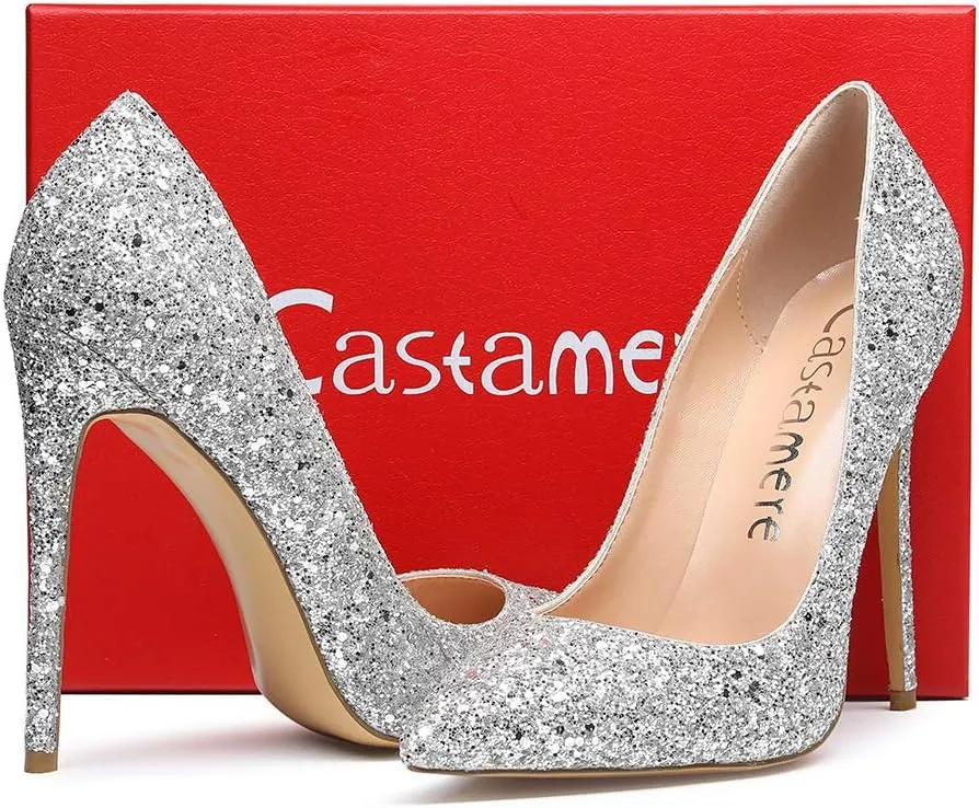 Castamere Women's High Heels Slip-On Pumps Pointy-Toe Elegant Stilettos Wedding Party Sexy Heel Shoes 12CM Heels Pump