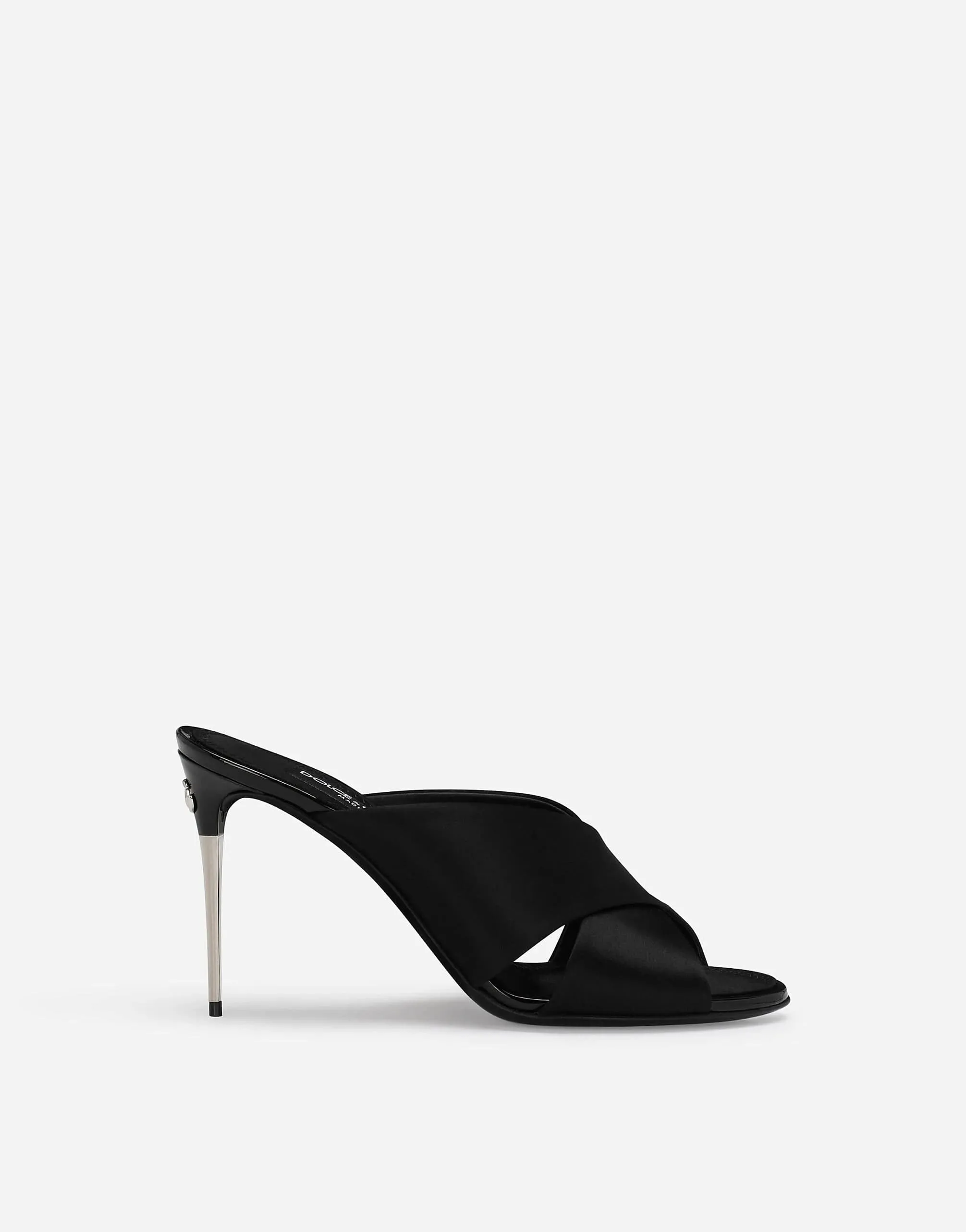 Crossover-Strap Stiletto Mules