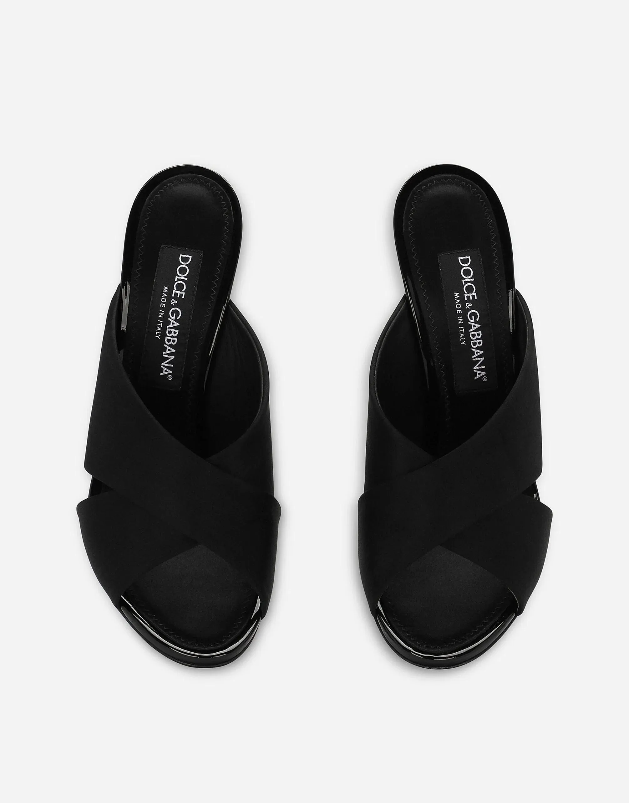 Crossover-Strap Stiletto Mules