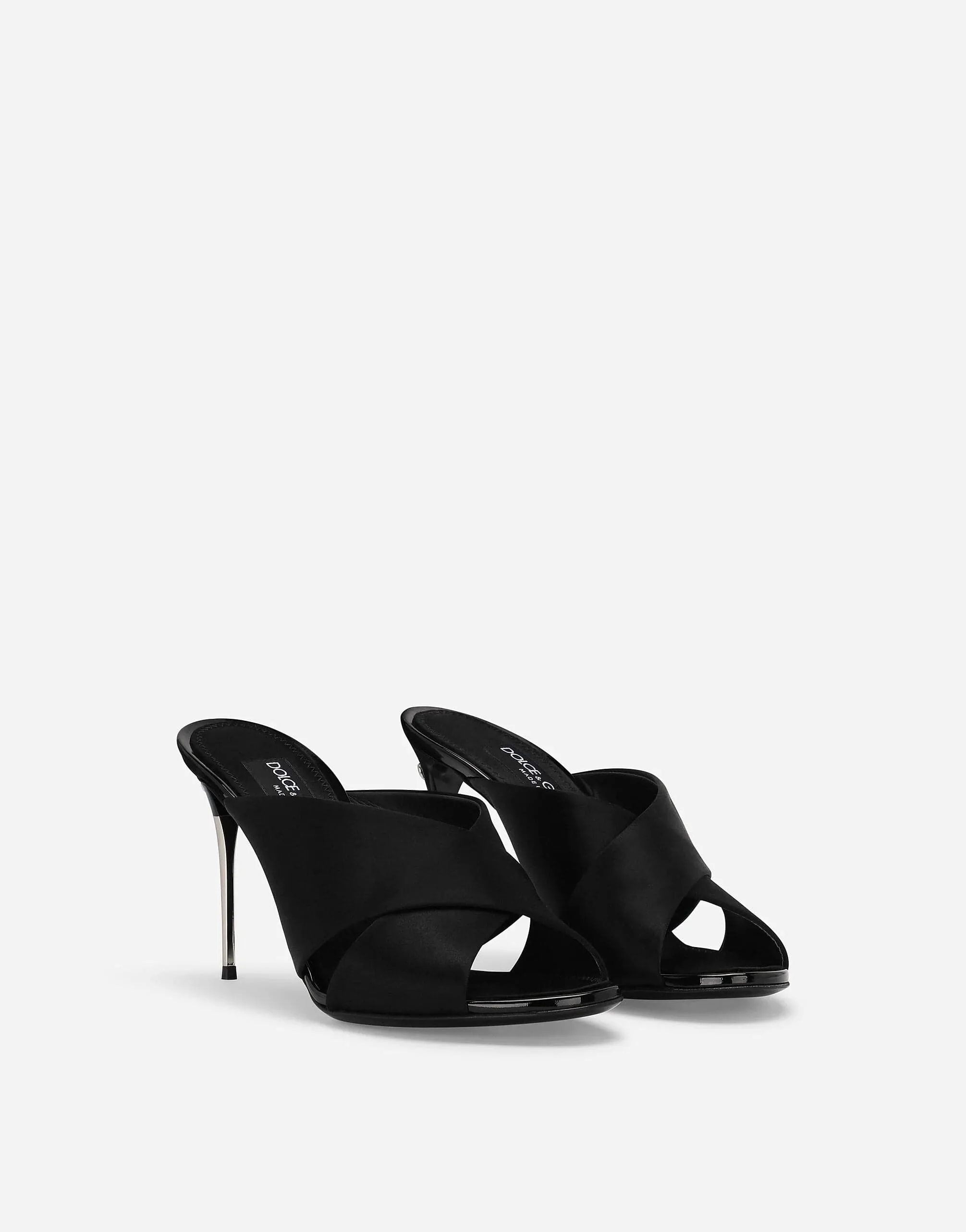 Crossover-Strap Stiletto Mules