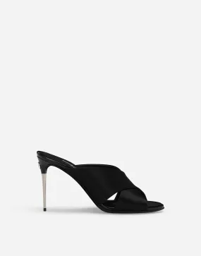Crossover-Strap Stiletto Mules