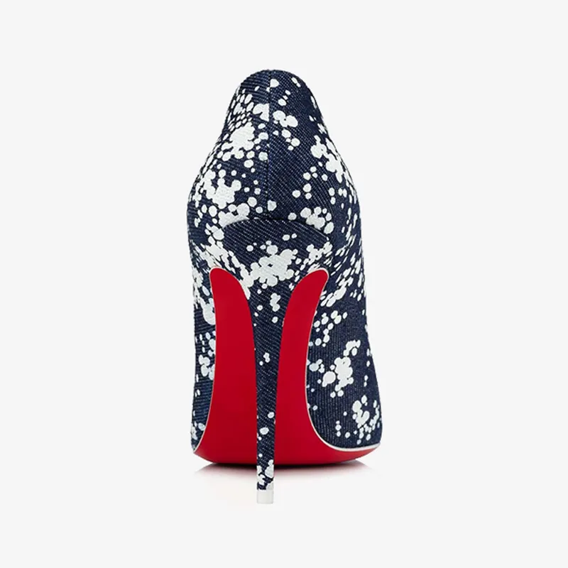 Elegant Blue Fabric Pumps