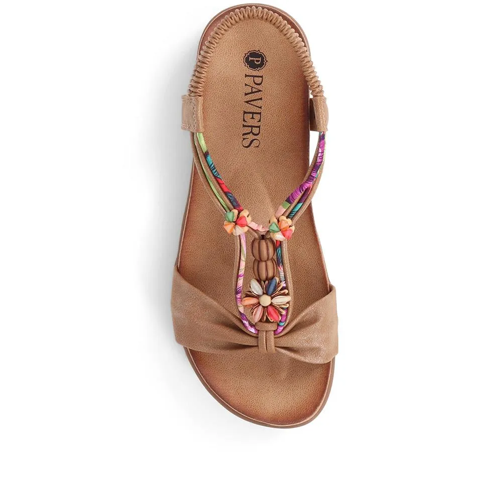 Embellished Flat Sandals - BAIZH37051 / 323 374