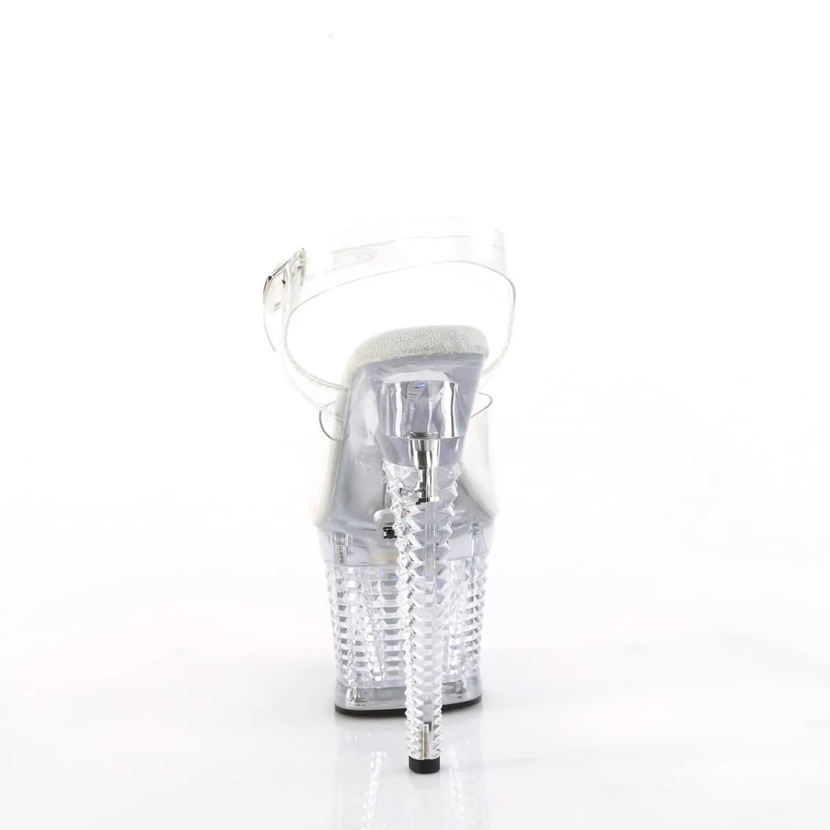 FLASHDANCE-708SPEC Clear & Red Ankle Peep Toe High Heel