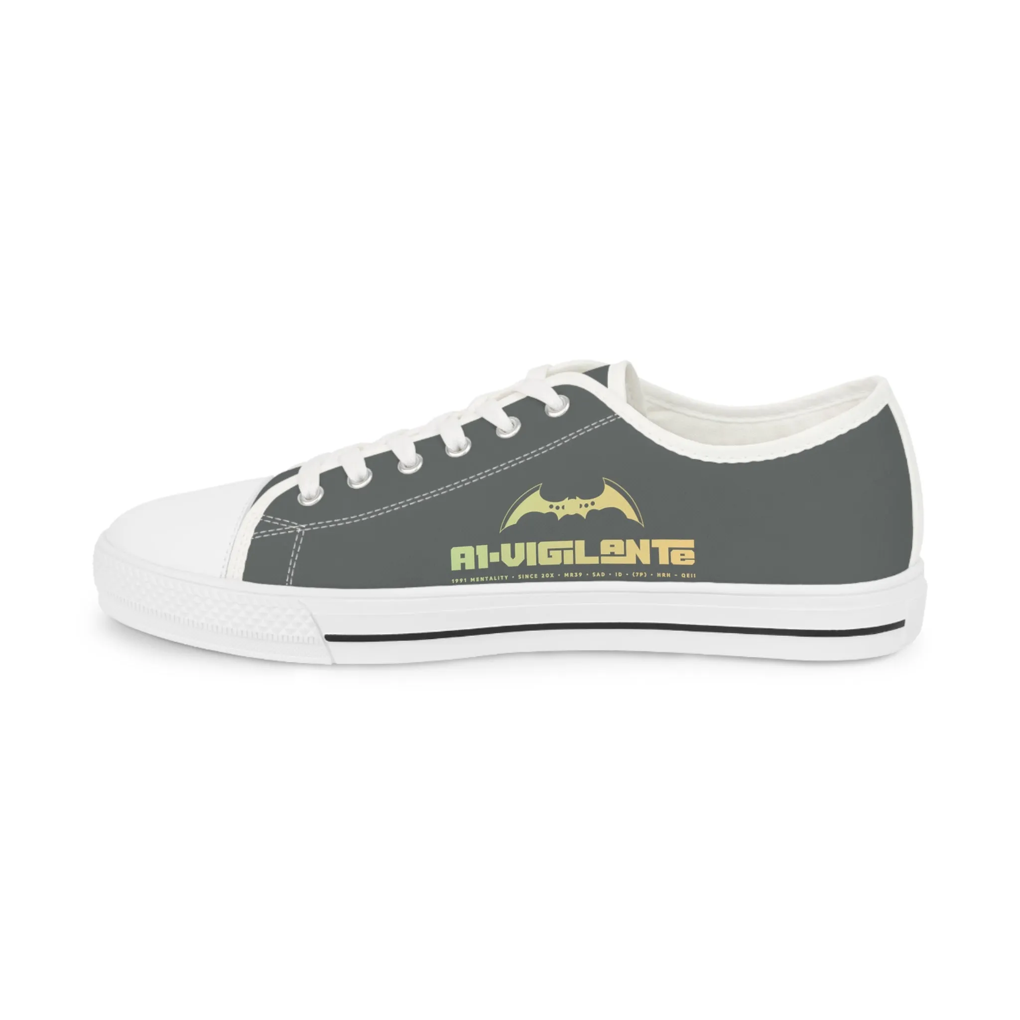 Grey A1-Vigilante  Men's Low Top Sneakers