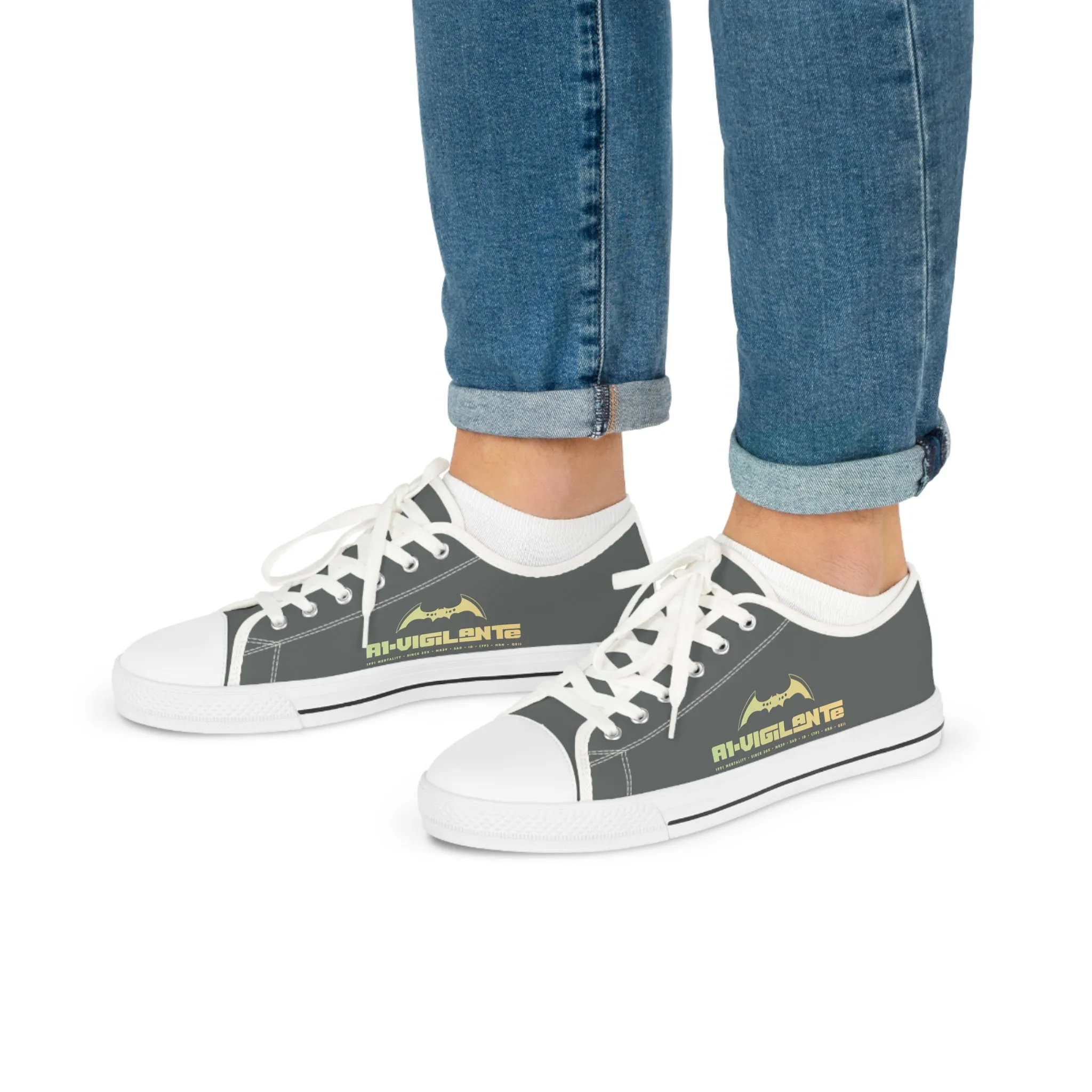 Grey A1-Vigilante  Men's Low Top Sneakers