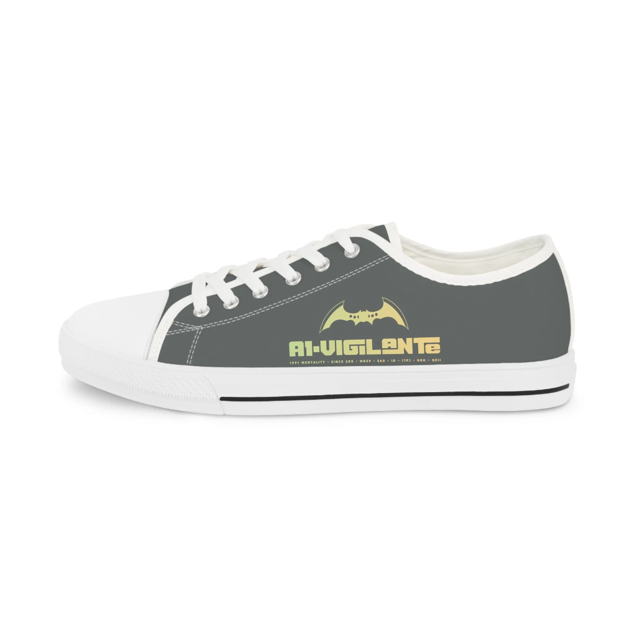 Grey A1-Vigilante  Men's Low Top Sneakers