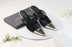 JIMMY CHOO WOMEN KITTEN HEEL - GOLD