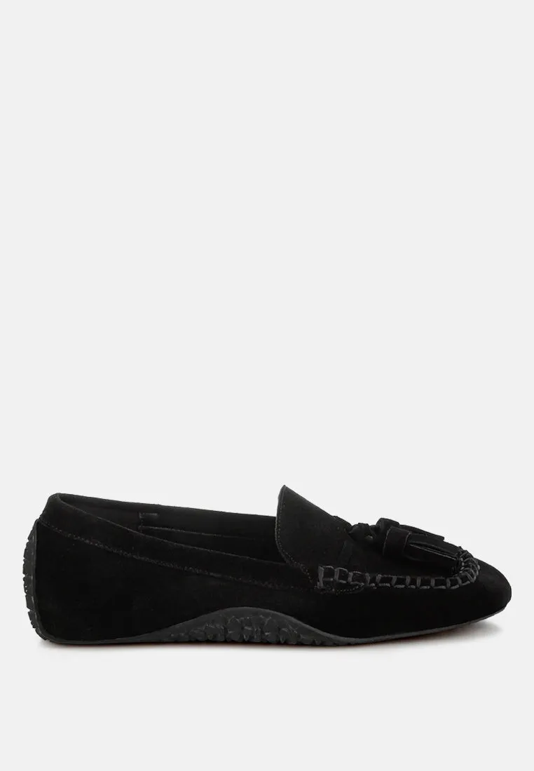 Kipstar Real Suede Leather Tassel Loafers