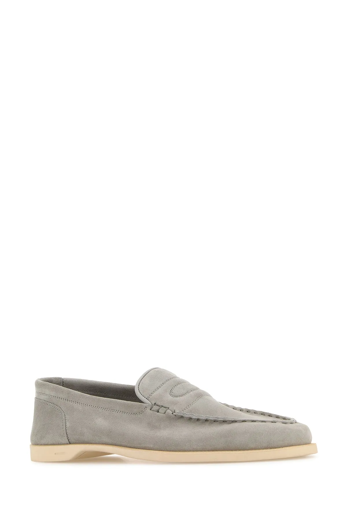 Light grey suede Pace loafers