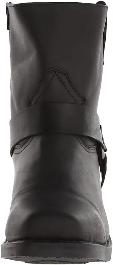 Men's Square Toe High Heel Durable Western Work Cowboy Boots Slip Resistant Side Zipper Ankle Boots