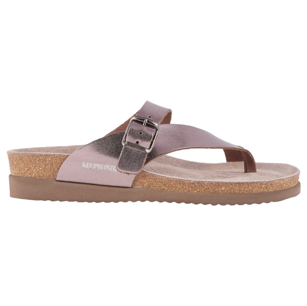 Mephisto Helen Metallic Leather Women's Slide Sandals