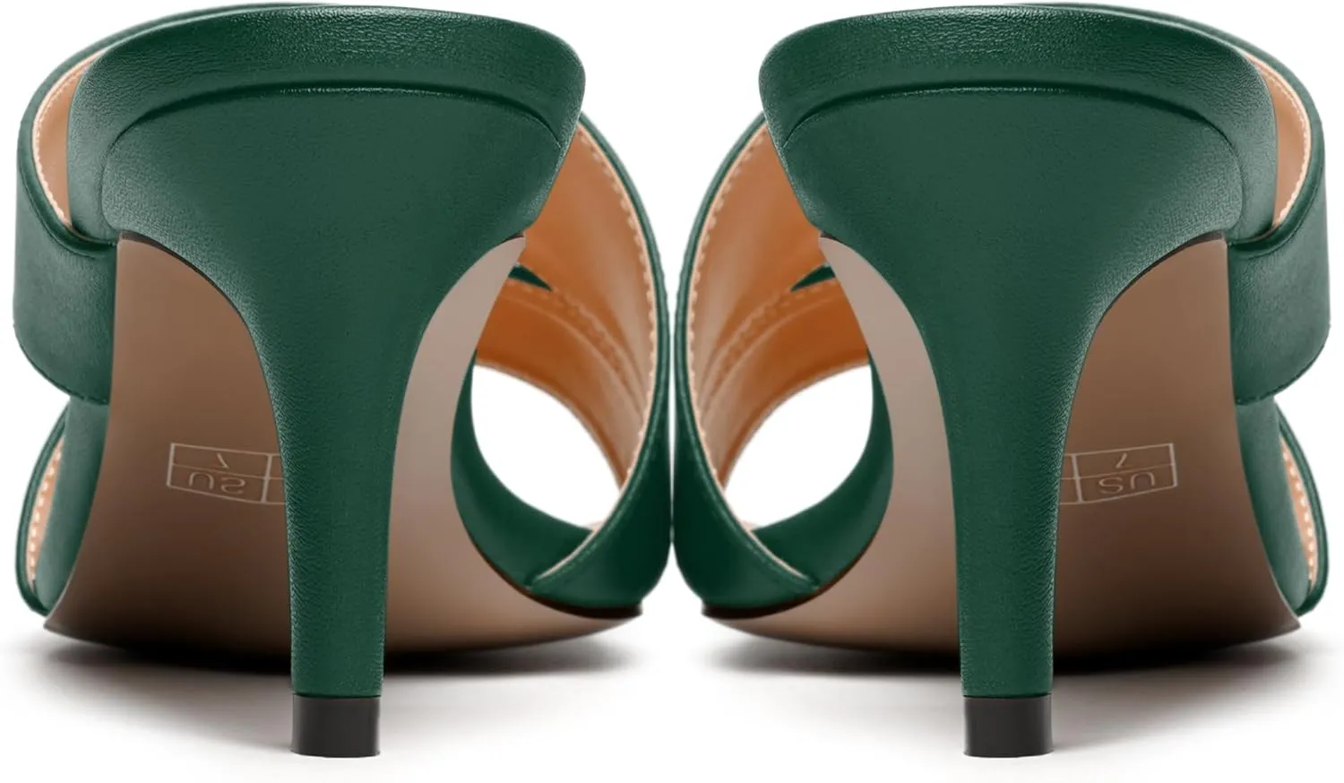 NUMALEO Womens Matte Slip On Party Open Toe Casual stylish Stiletto Mid Heel Heeled Sandals 2.5 Inch