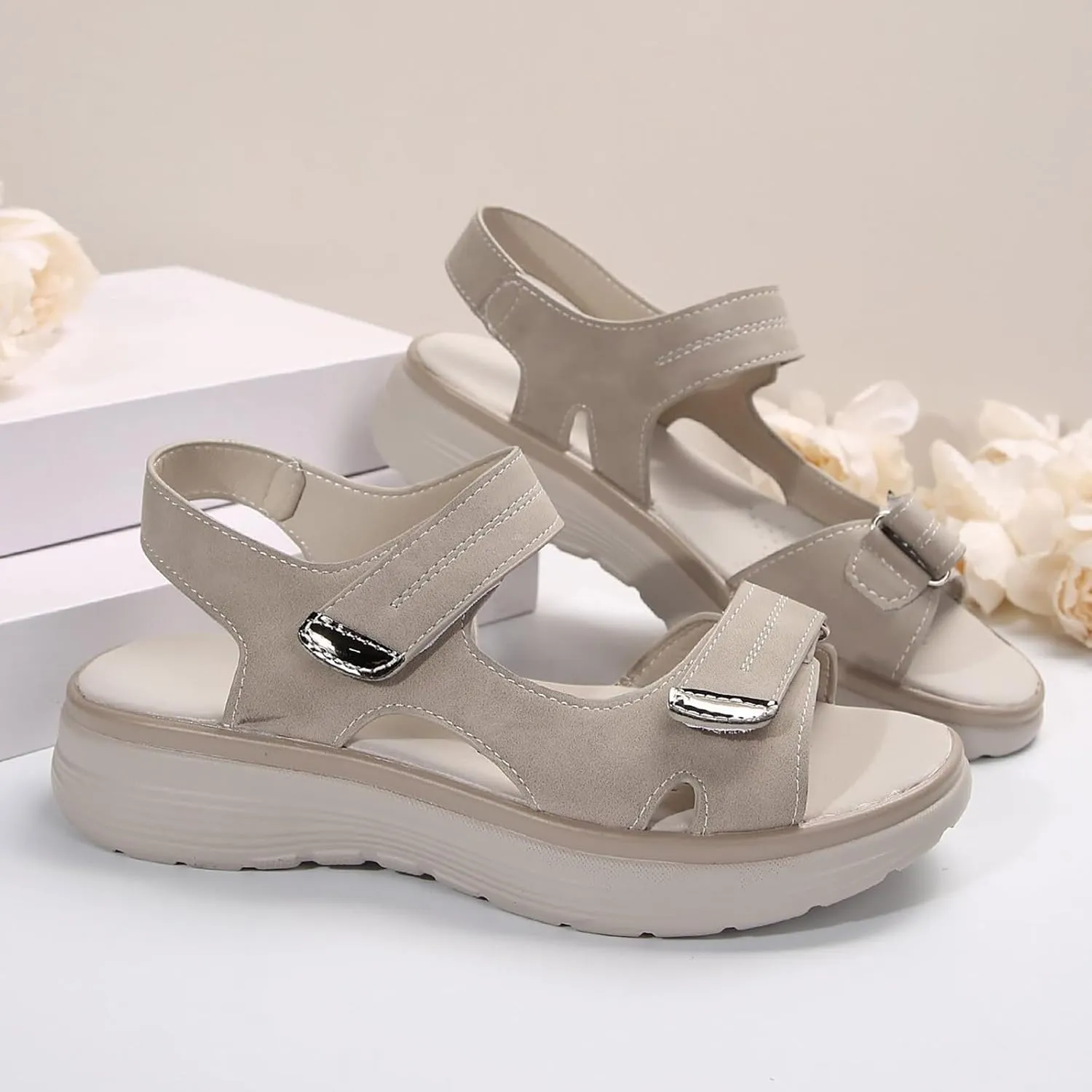 Orthopedic Sandals for Women 2025 Trendy Comfortable Womens Wedge Sandal Summer Casual Arch Support Slip On Shoes