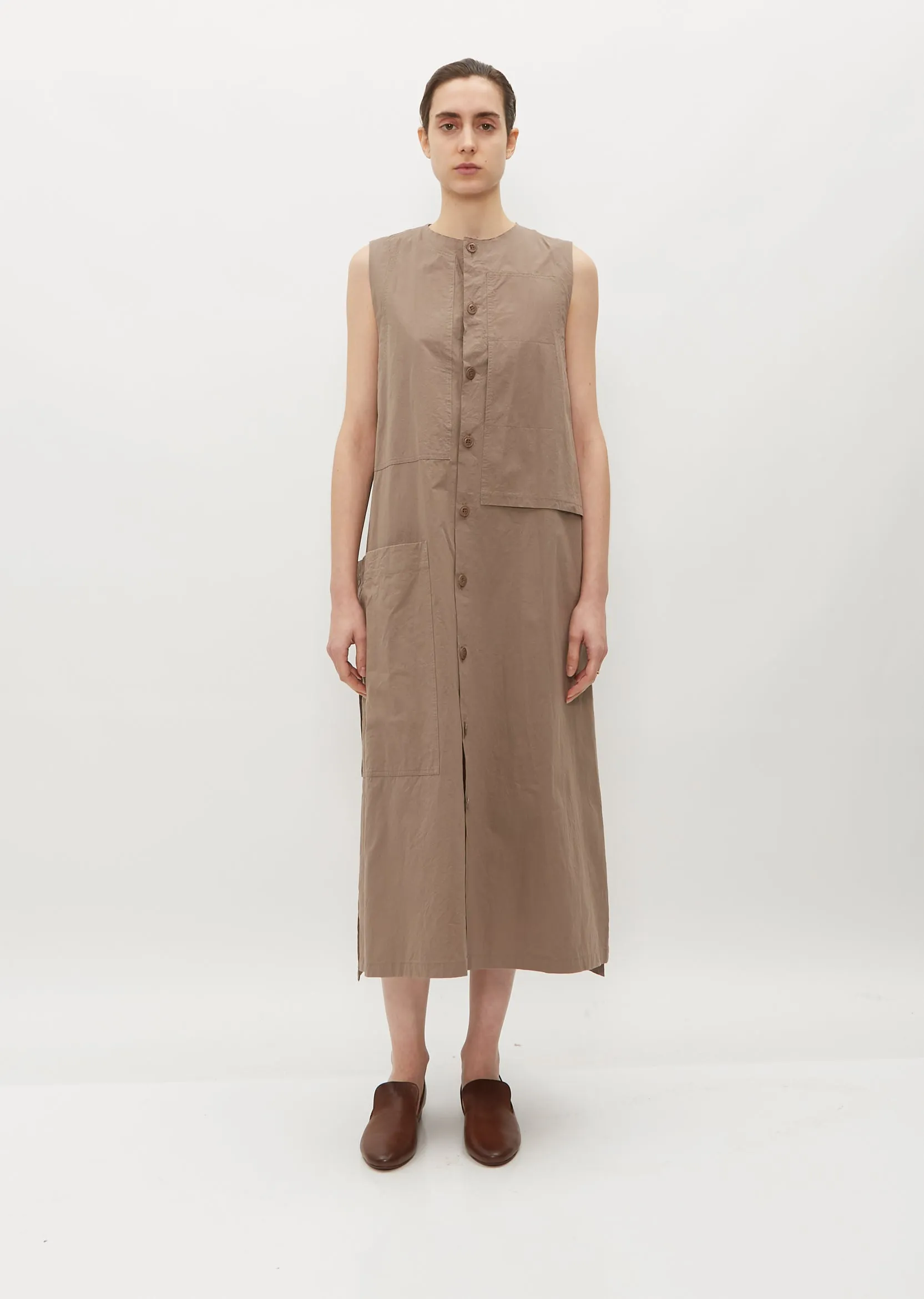 Patched Cotton Dress