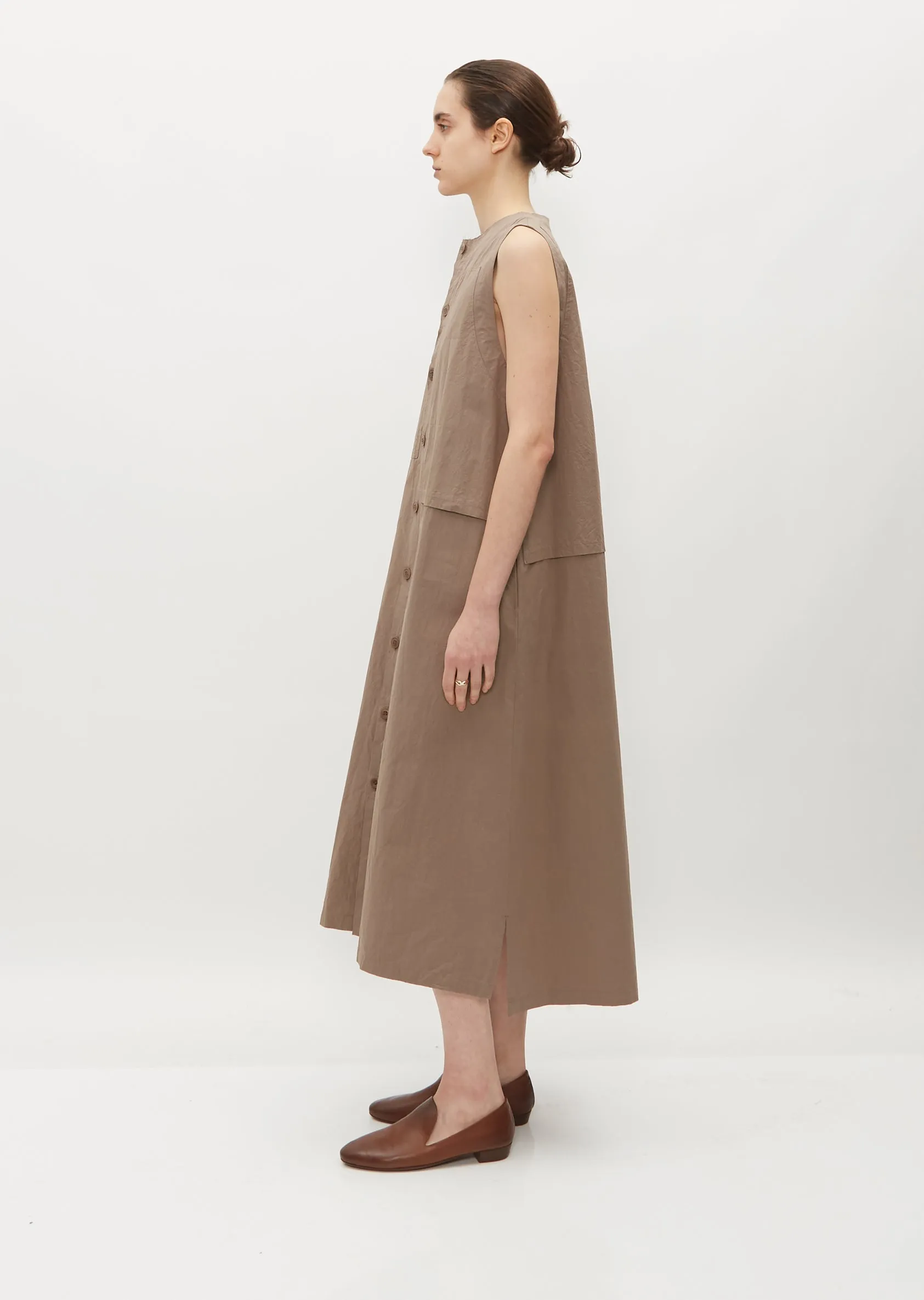 Patched Cotton Dress