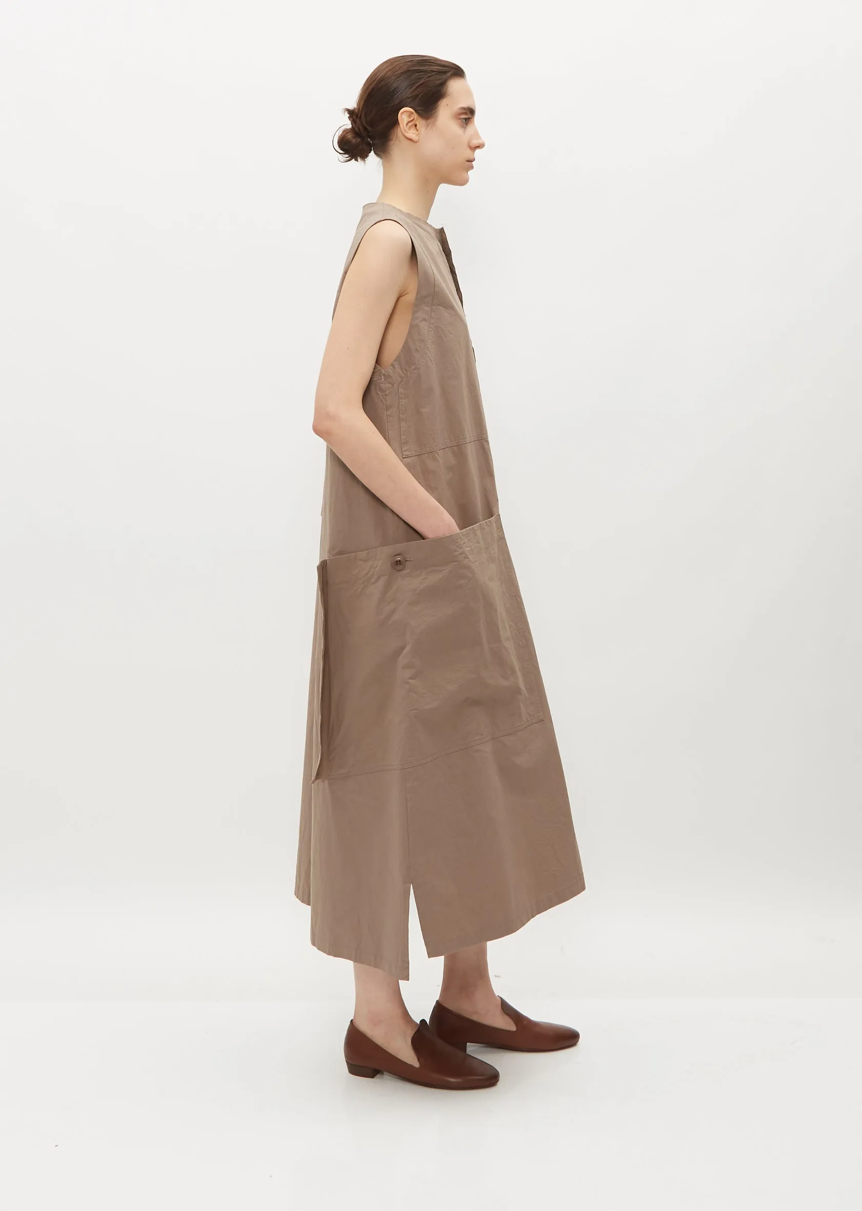 Patched Cotton Dress