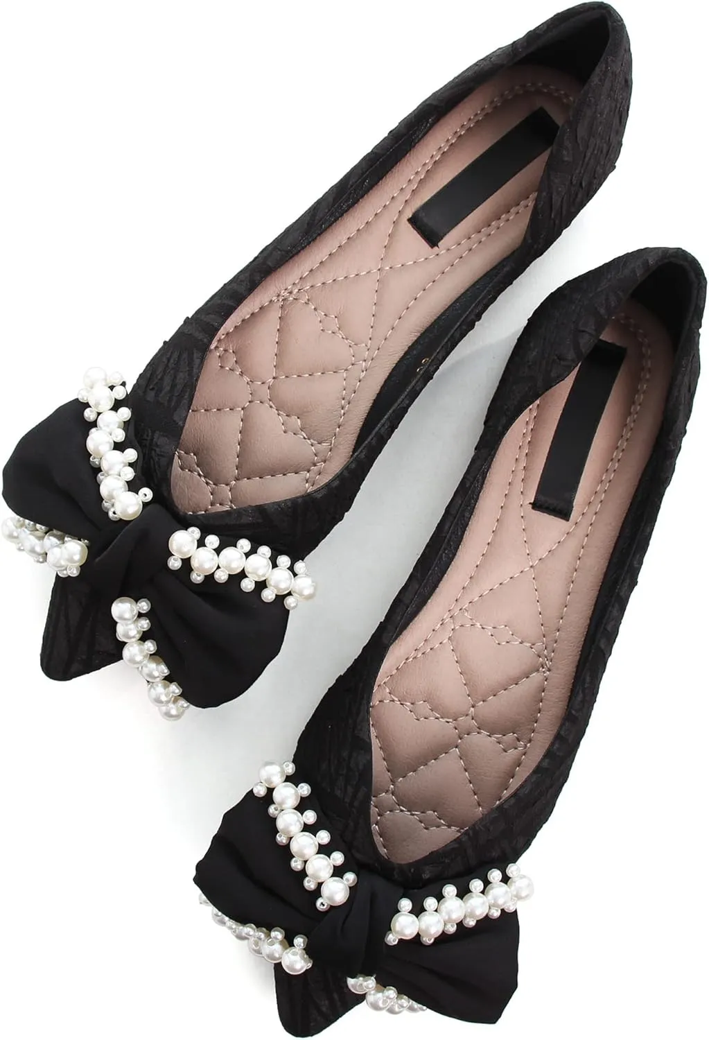 SAILING LU Dressy Shoes for Women Pointed Toe Bowknot Ballet Flats Comfortable Light Weight Slip on Walking Loafers