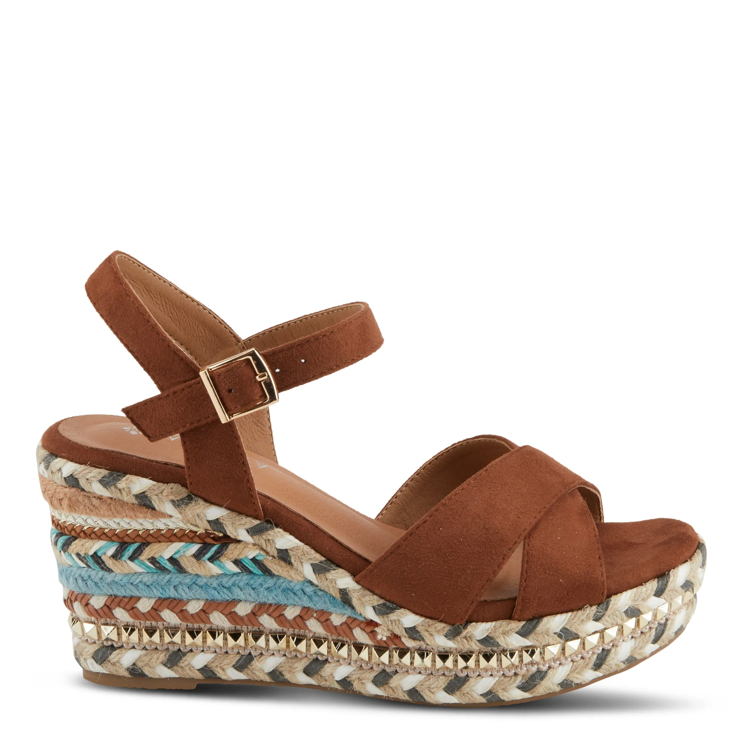 Spring Step Shoes  Patrizia Sloane Women’s Woven Suede Espadrille Sandals