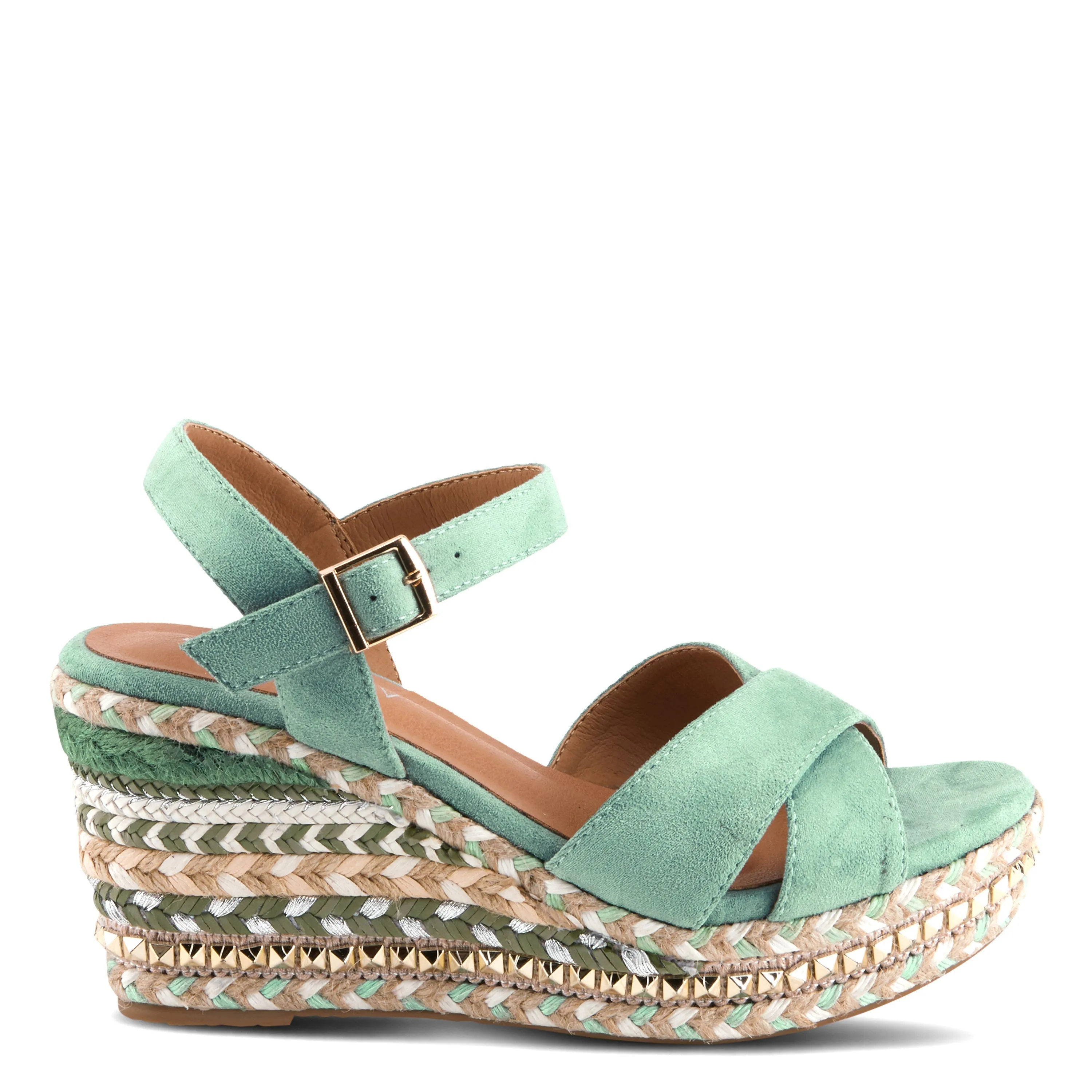 Spring Step Shoes  Patrizia Sloane Women’s Woven Suede Espadrille Sandals