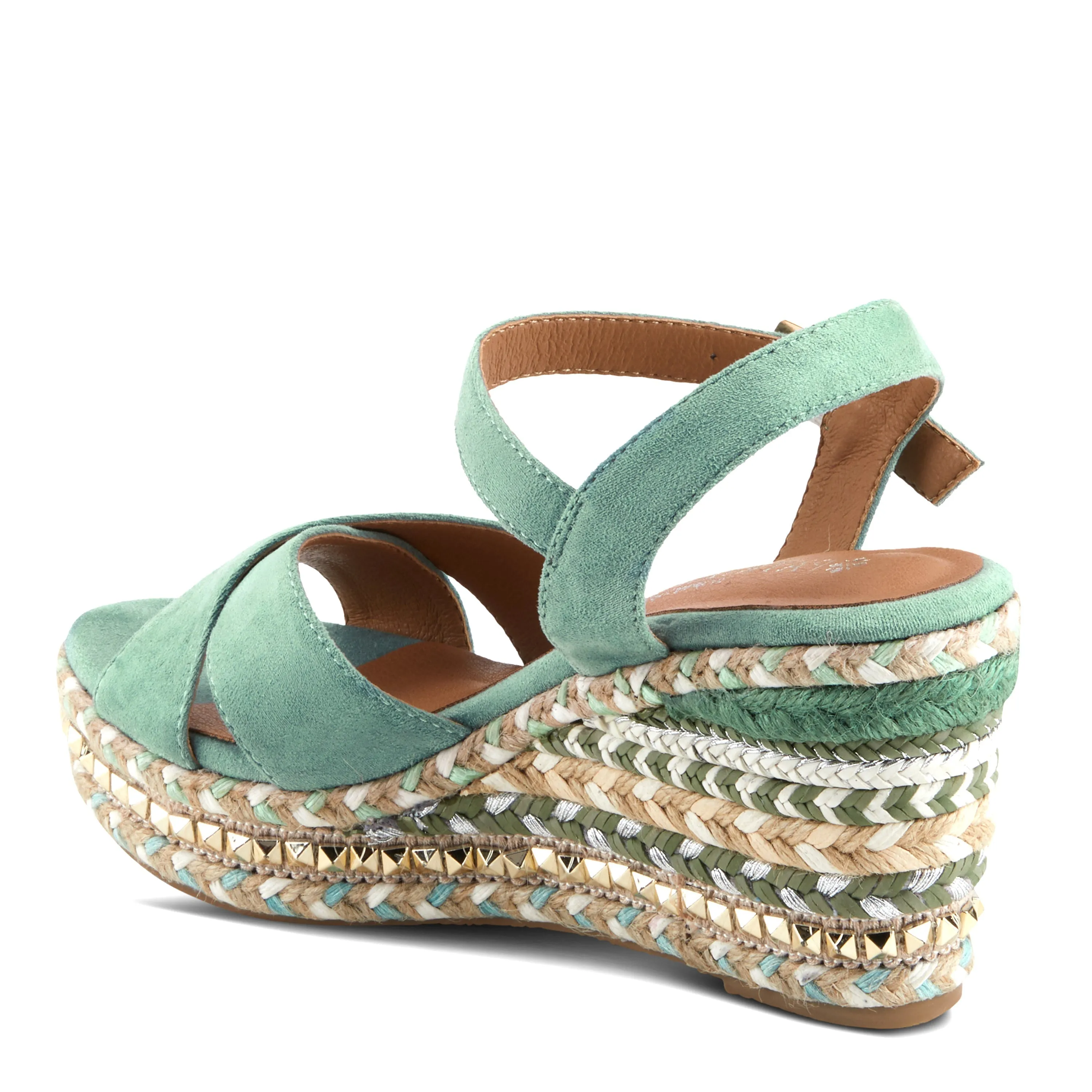 Spring Step Shoes  Patrizia Sloane Women’s Woven Suede Espadrille Sandals