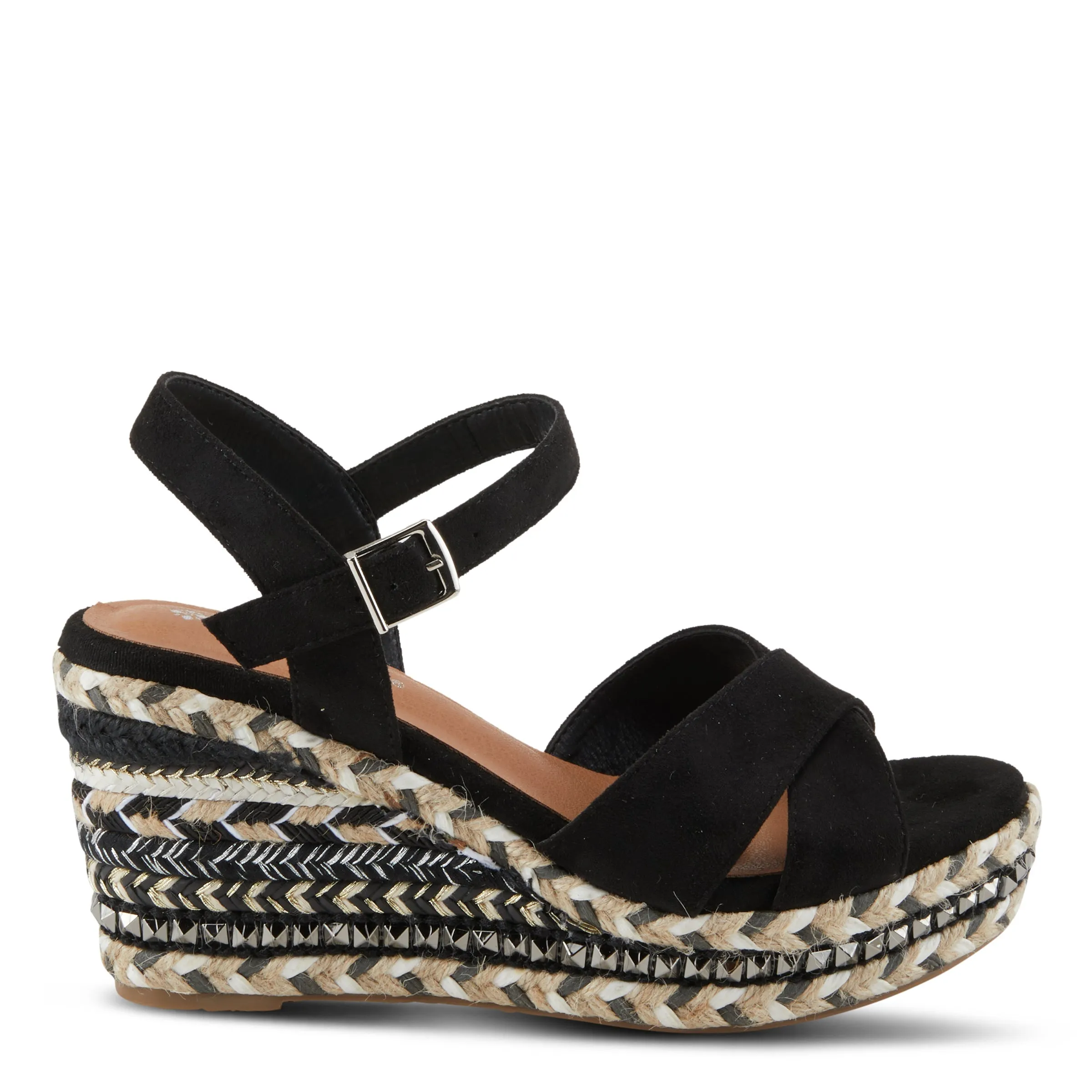 Spring Step Shoes  Patrizia Sloane Women’s Woven Suede Espadrille Sandals