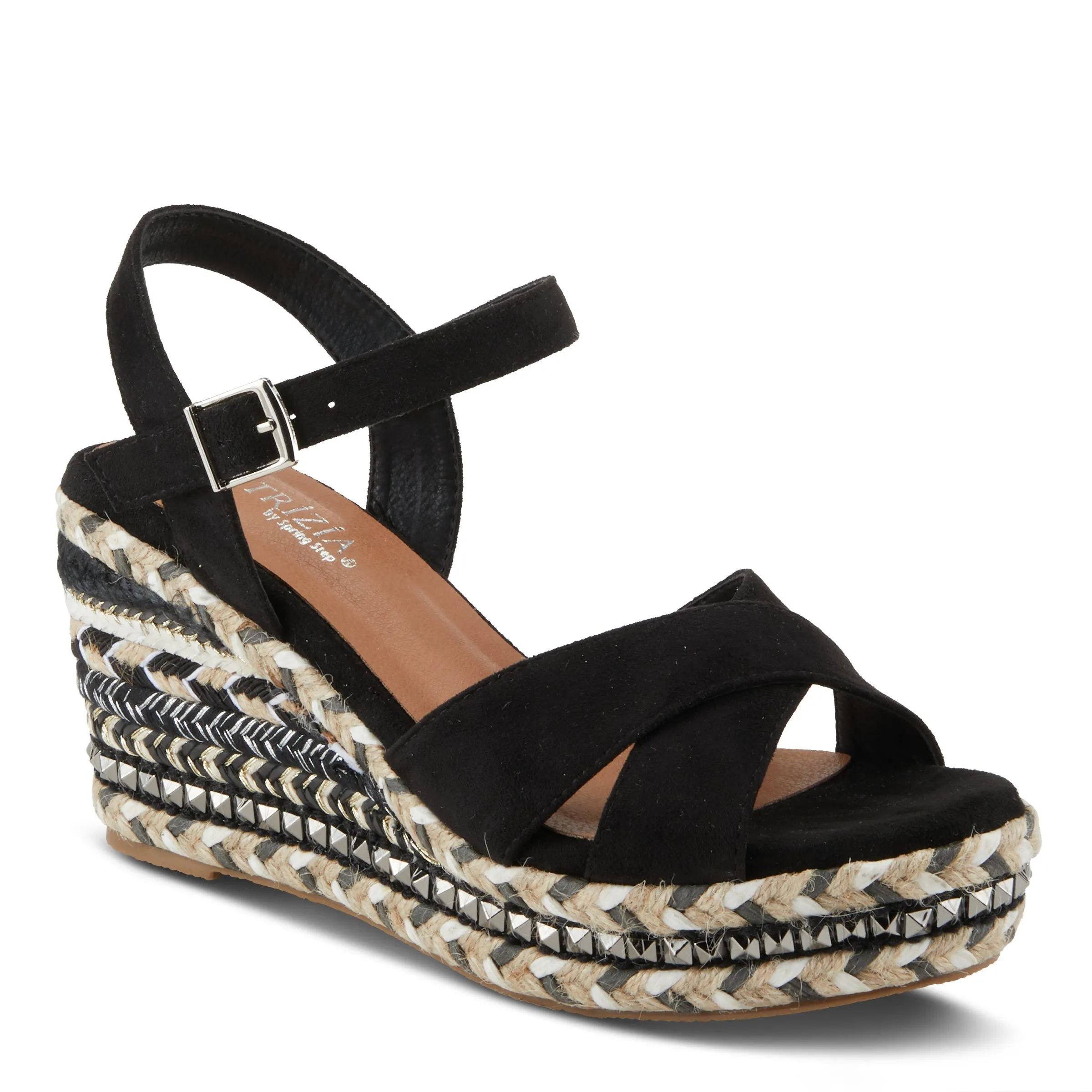 Spring Step Shoes  Patrizia Sloane Women’s Woven Suede Espadrille Sandals