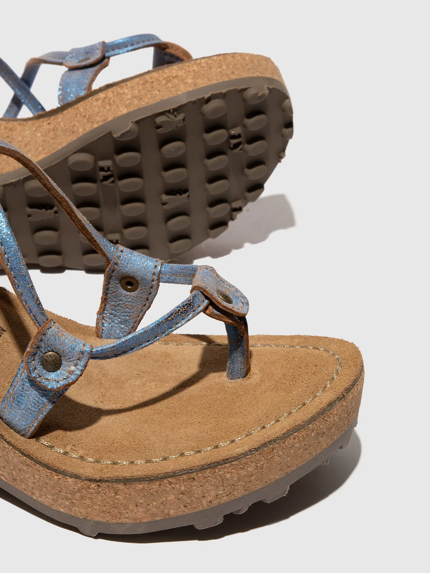 T-Strap Sandals GOSH BLUE