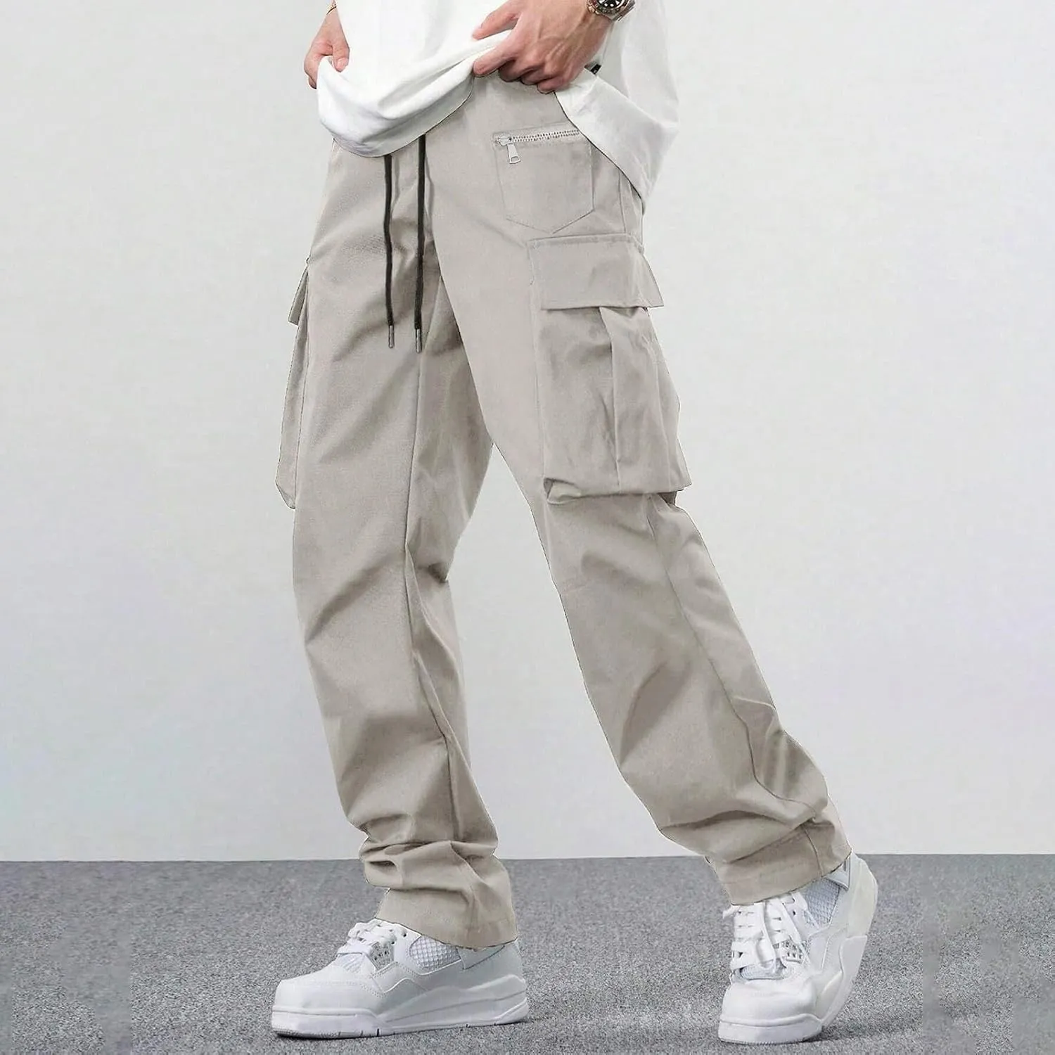 Tactical Pants for Men Flex Camo Relaxed Fit Fishing Work Pants Ripstop Lightweight Climbing Resistant Cargo Pants