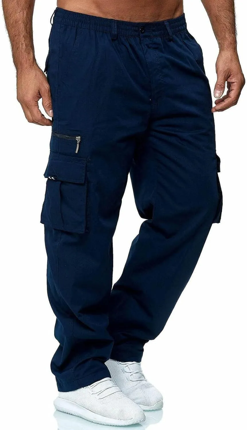 Tactical Pants for Men Military Lightweight Fishing Cargo Pants Relaxed Fit Waterproof Workout Ripstop Work Pants
