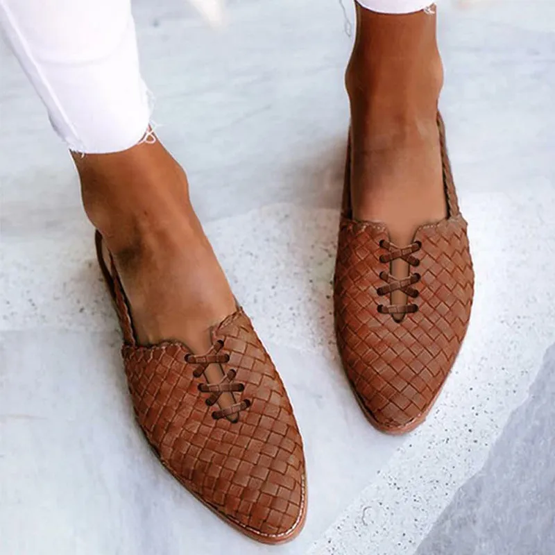 Women's summer slip on pointed toe flats