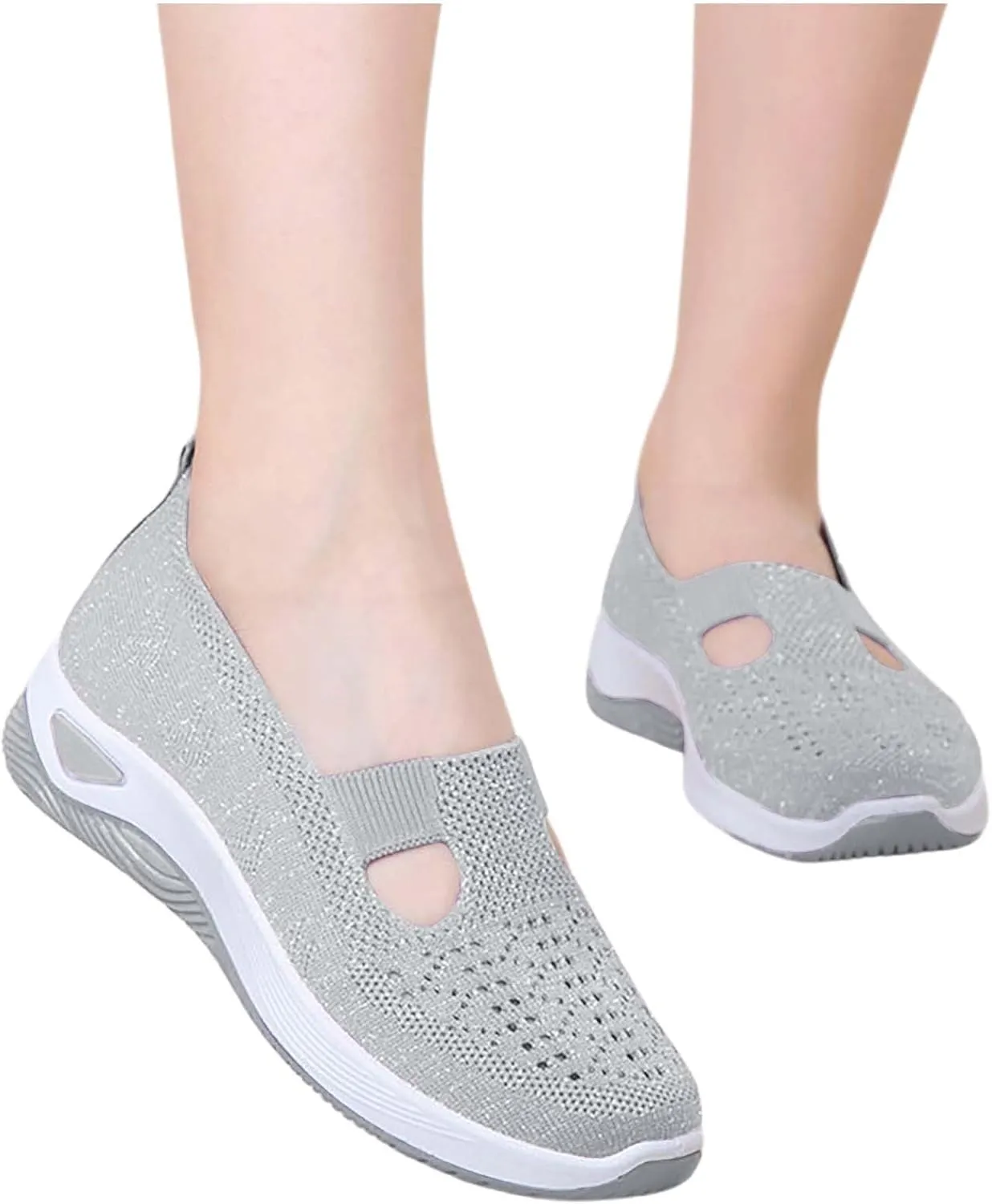 Women's Woven Orthopedic Breathable Soft Sole Running Shoes for Men Comfort Men's Casual Shoes Platform Sneakers Brown Tennis Shoe White Loafers