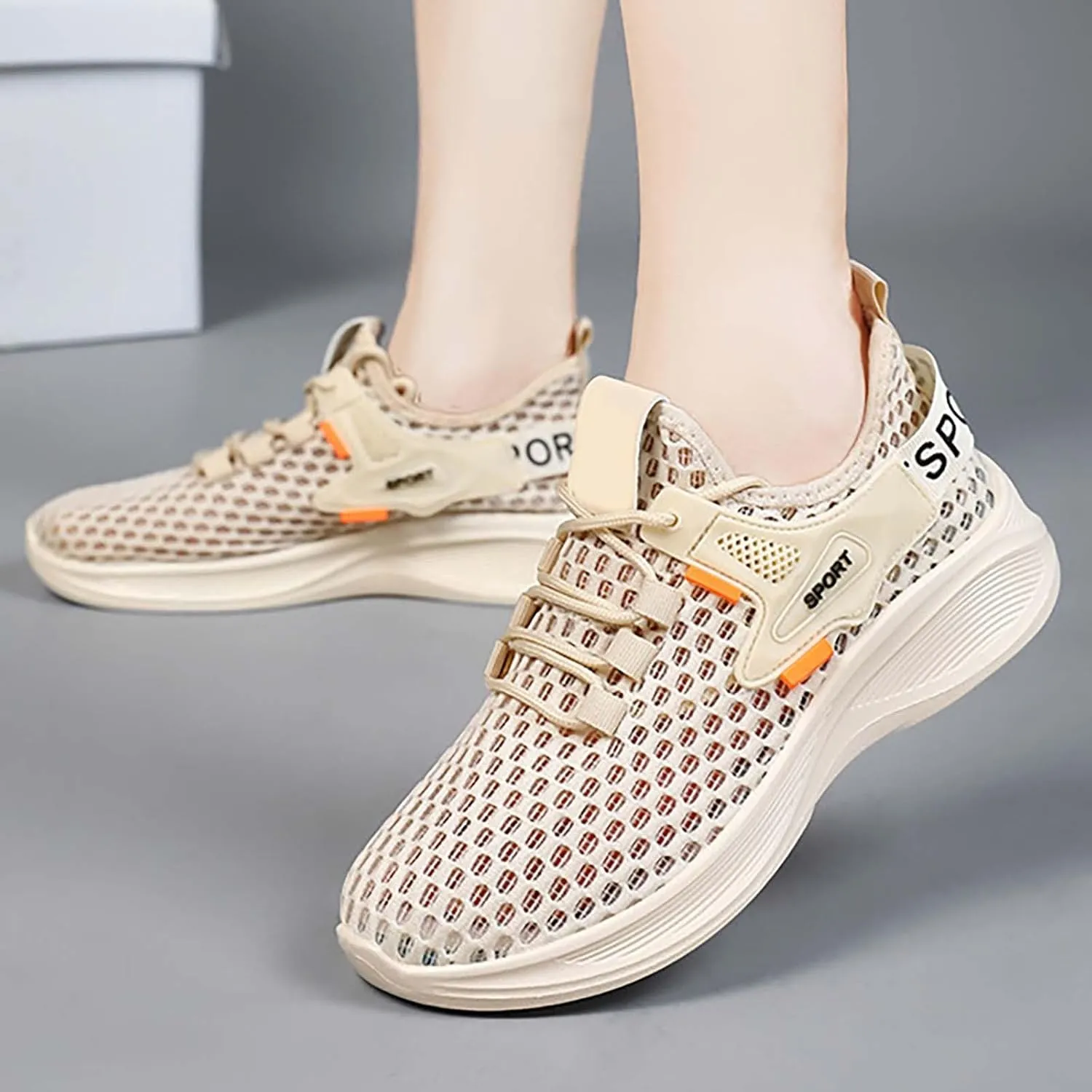 Women's Woven Orthopedic Breathable Soft Sole Walking Shoes Women Sports Casual Shoes High Top Sneakers Waterproof Tennis Shoe Loafers Dress Shoe