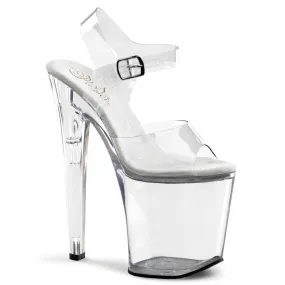 XTREME-808 Clear Platform 8 Inch Pole Dancing Shoes